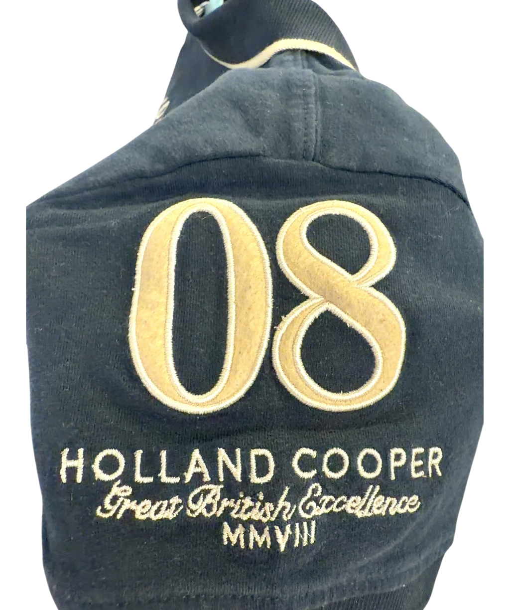 HOLLAND COOPER navy blue tipped crest/classic style polo shirt, size UK S — additional view
