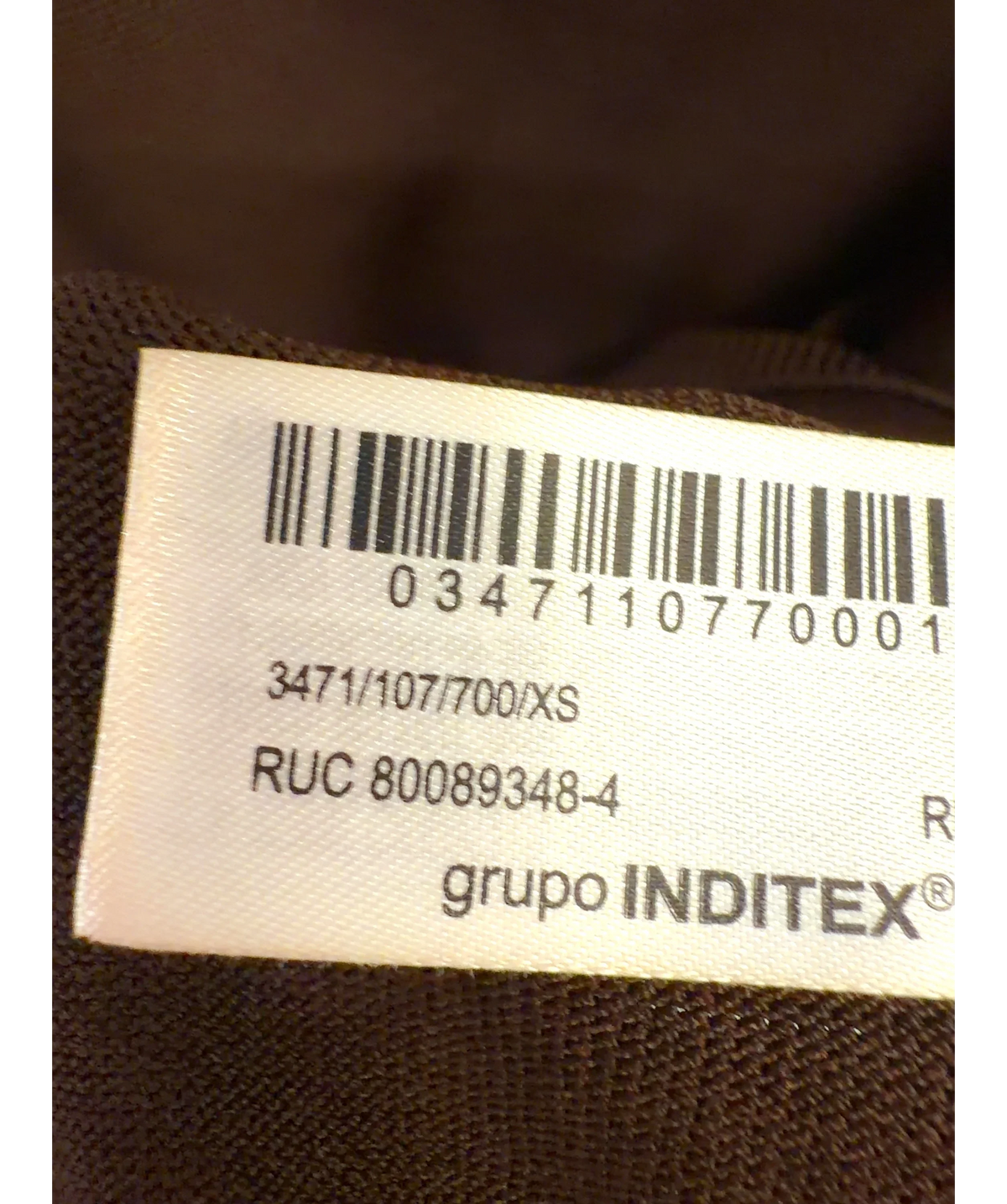 ZARA Brown Colour, size UK XS — label