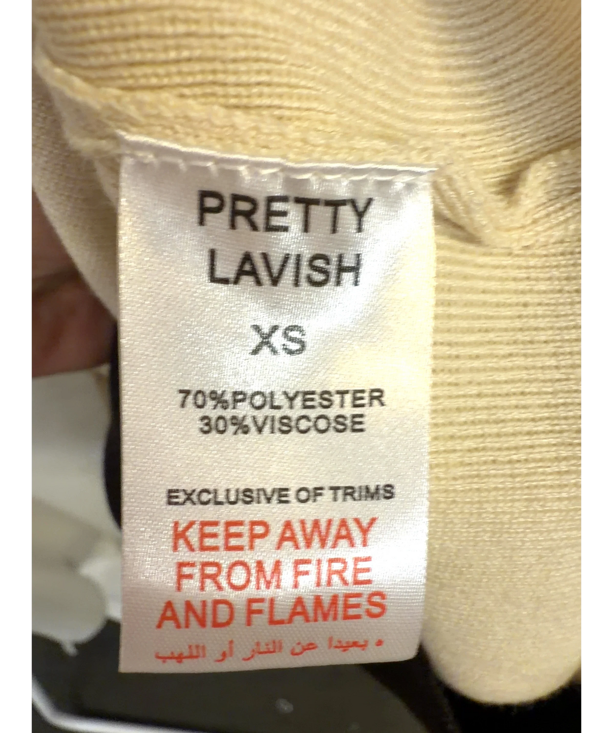 PRETTY LAVISH Brown Colour, size UK XS — label