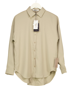 Odd Muse The Ultimate Muse Oversized Shirt Beige UK XXS-XS