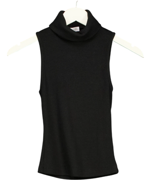 Kookai Ribbed Turtleneck Tank Top Black UK 8