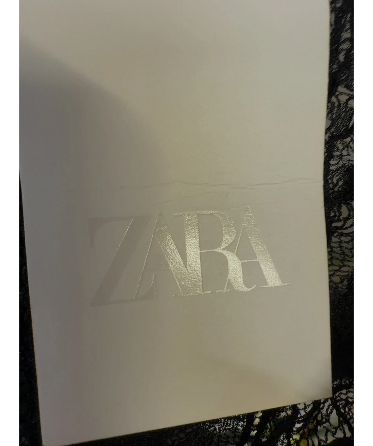 ZARA Black Lace Buckle Top, size UK S — detail