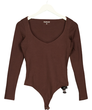 Abercrombie & Fitch Bra-Free Long-Sleeve Bodysuit UK S