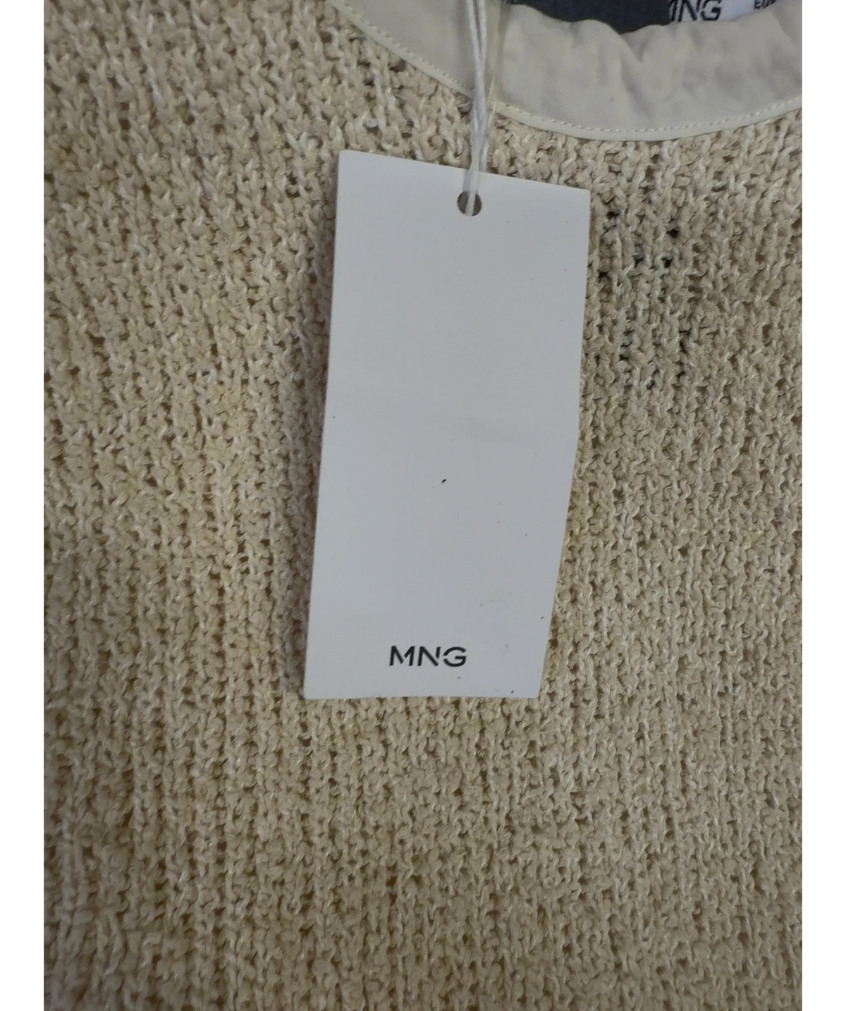 MANGO cream TOP 207BALI, size UK XS — detail