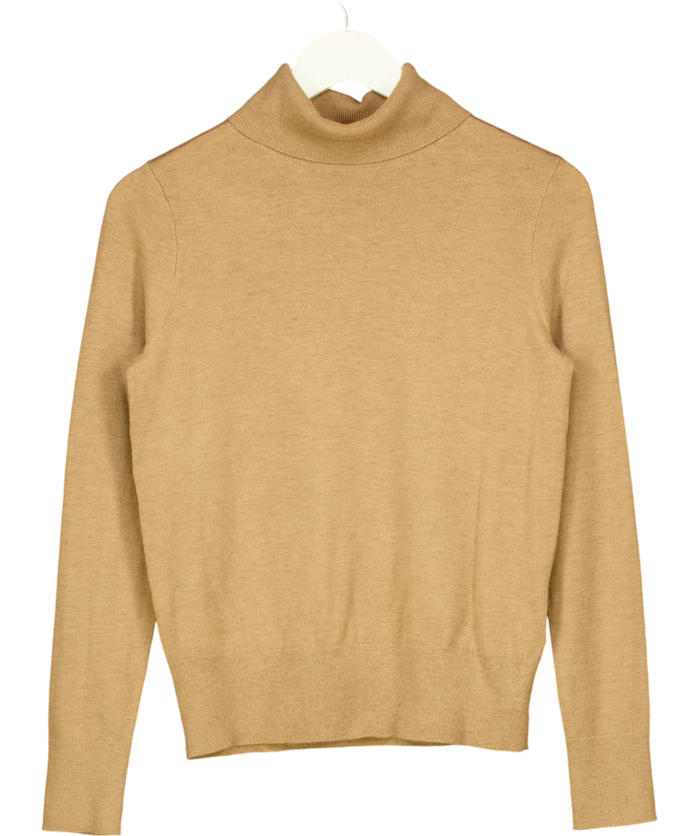 Forever New Beige Ribbed Turtleneck Jumper UK XS