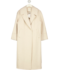 Nobody's Child Cream Cream Relaxed Brushed Wool Blend Coat, size UK XS — front