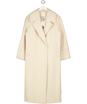Nobody's Child Cream Relaxed Brushed Wool Blend Coat UK XS