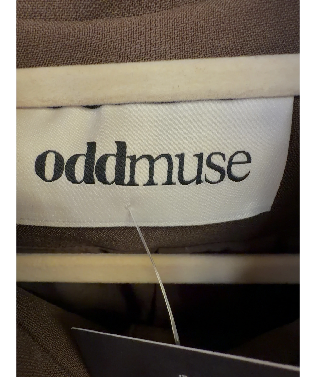 ODD MUSE brown The Ultimate Muse Structured Jacket, size UK S — detail