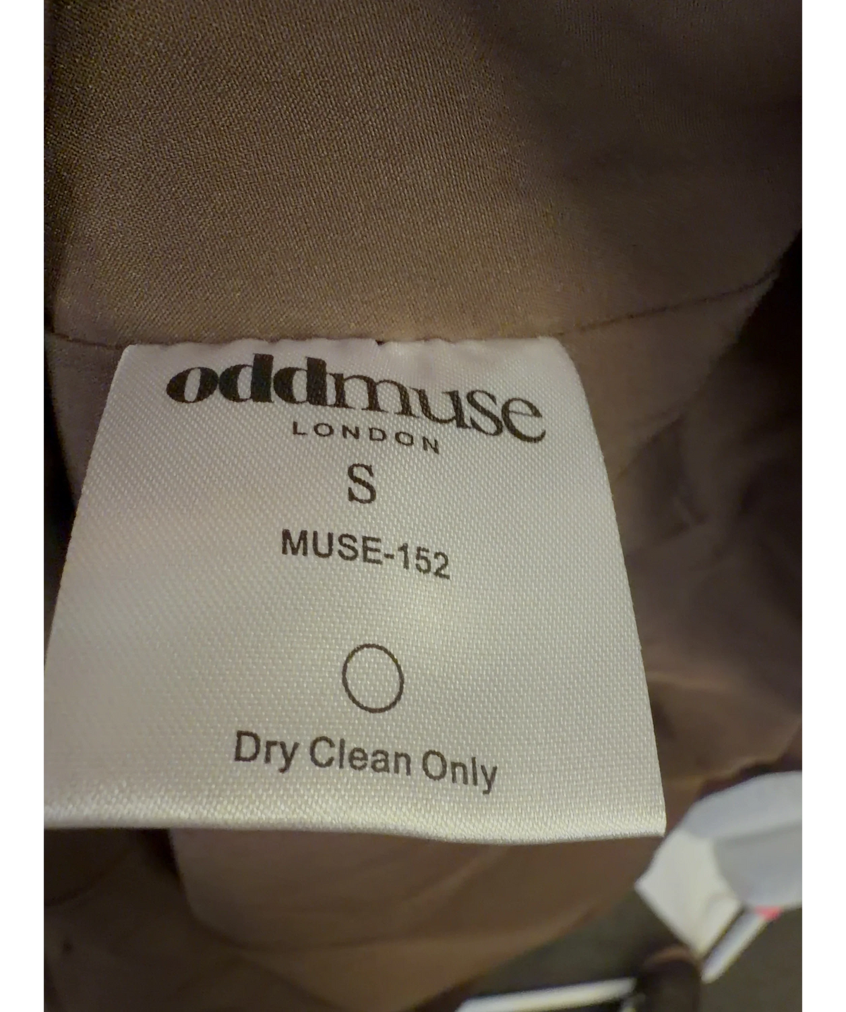 ODD MUSE brown The Ultimate Muse Structured Jacket, size UK S — care label