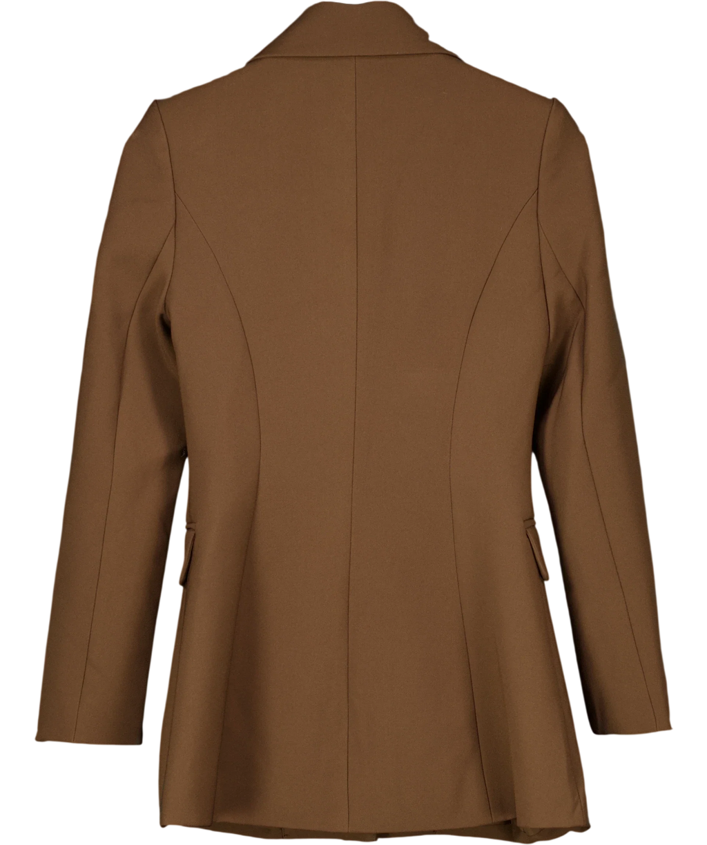 ODD MUSE brown The Ultimate Muse Structured Jacket, size UK S — back