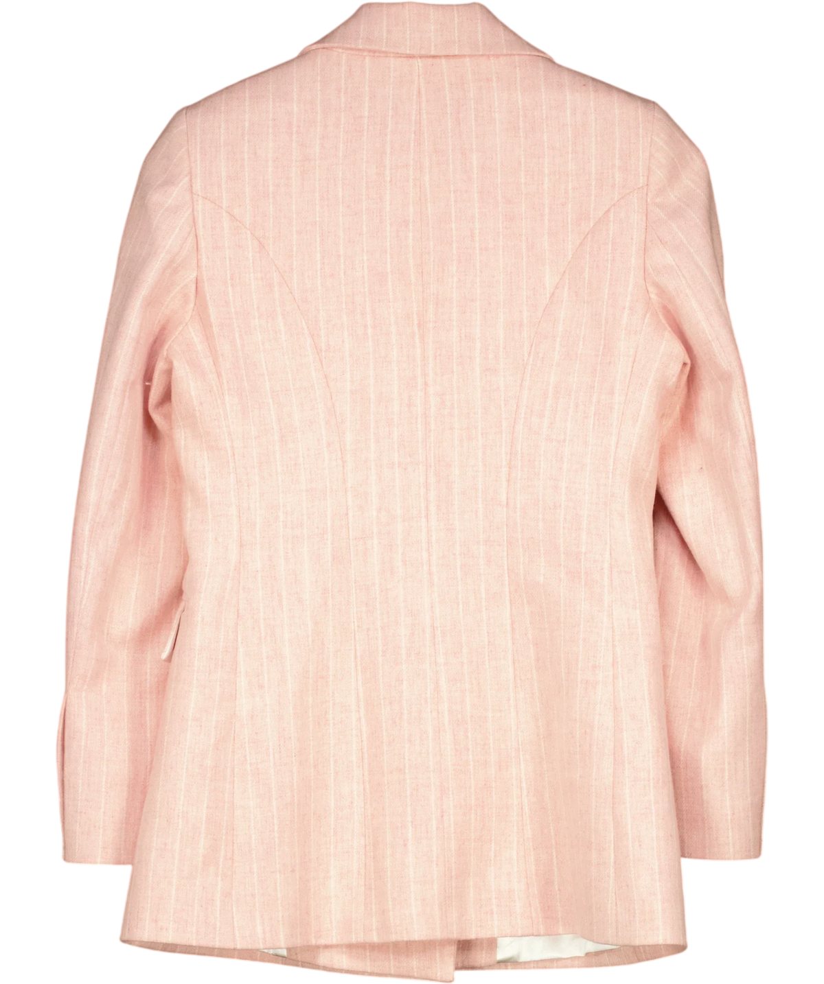 HOLLAND COOPER Pink wool pinstripe blazer, size UK 8 — back