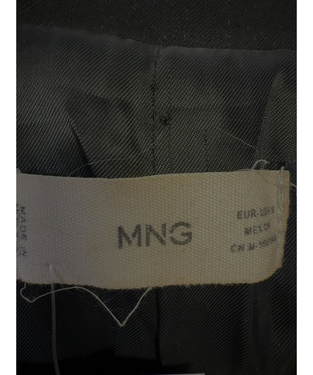 MANGO Black double-breasted black blazer, size UK S — detail