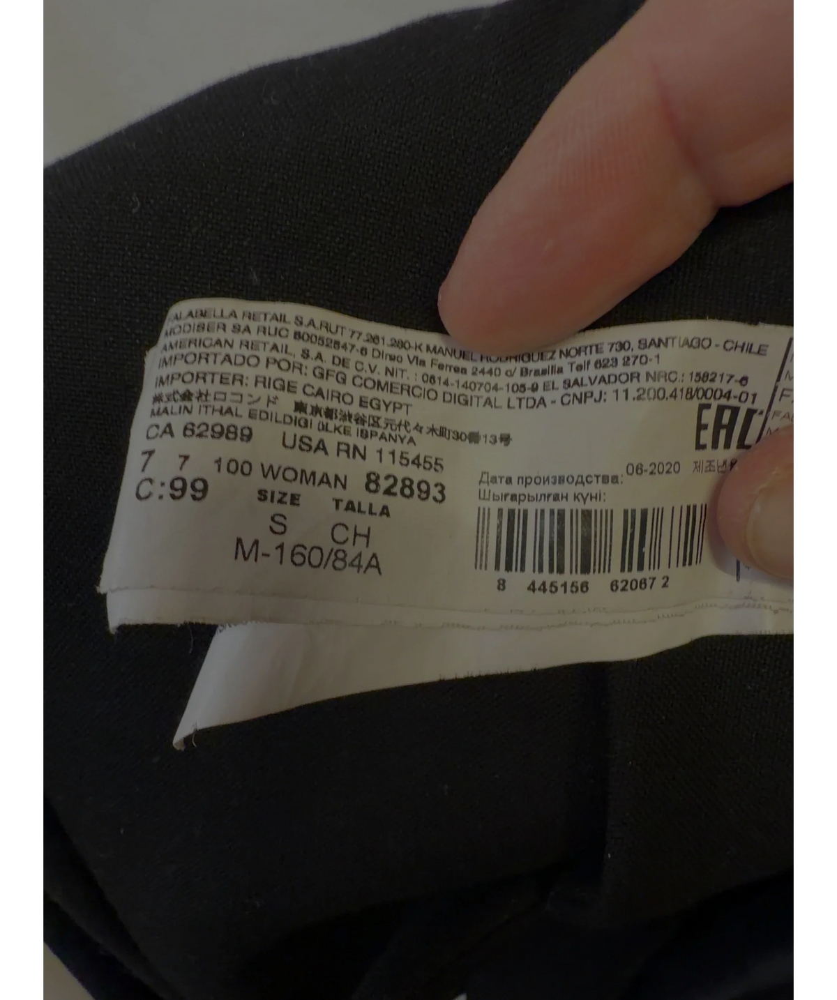 MANGO Black double-breasted black blazer, size UK S — label