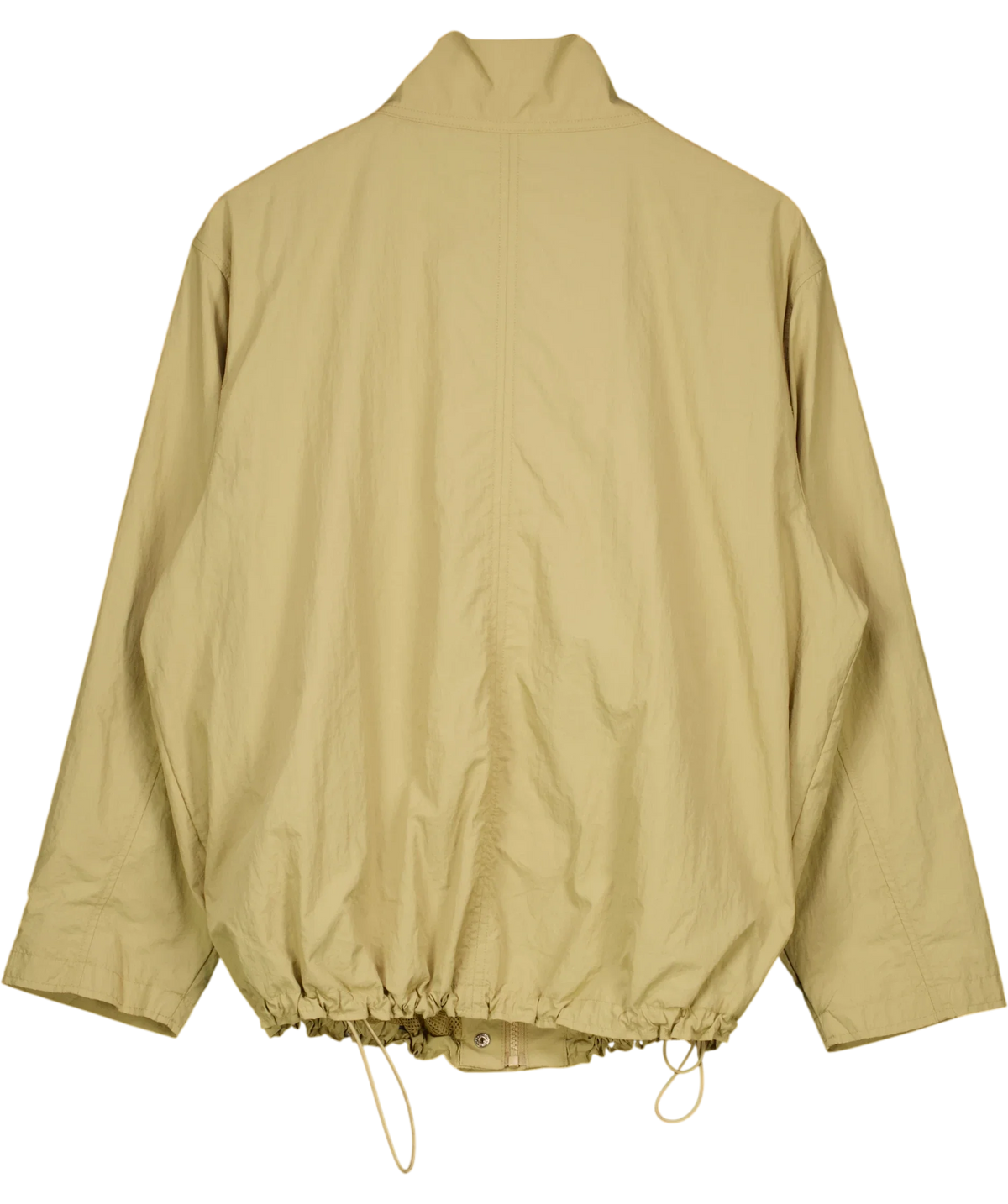 ABERCROMBIE & FITCH Beige Nylon Mock Neck Jacket, size UK S — back