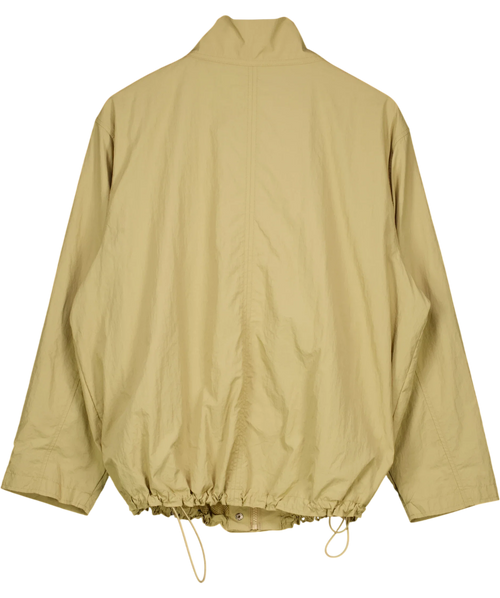 ABERCROMBIE & FITCH Beige Nylon Mock Neck Jacket, size UK S — back