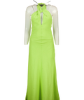 ZARA Green Linen Blend Halter Dress / Midi Dress, size UK XS — front
