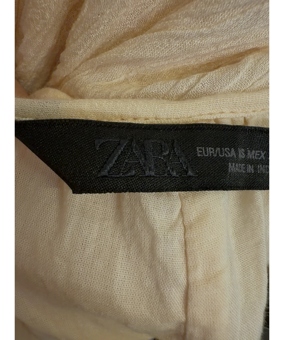 ZARA Cream Colour, size UK XS — detail