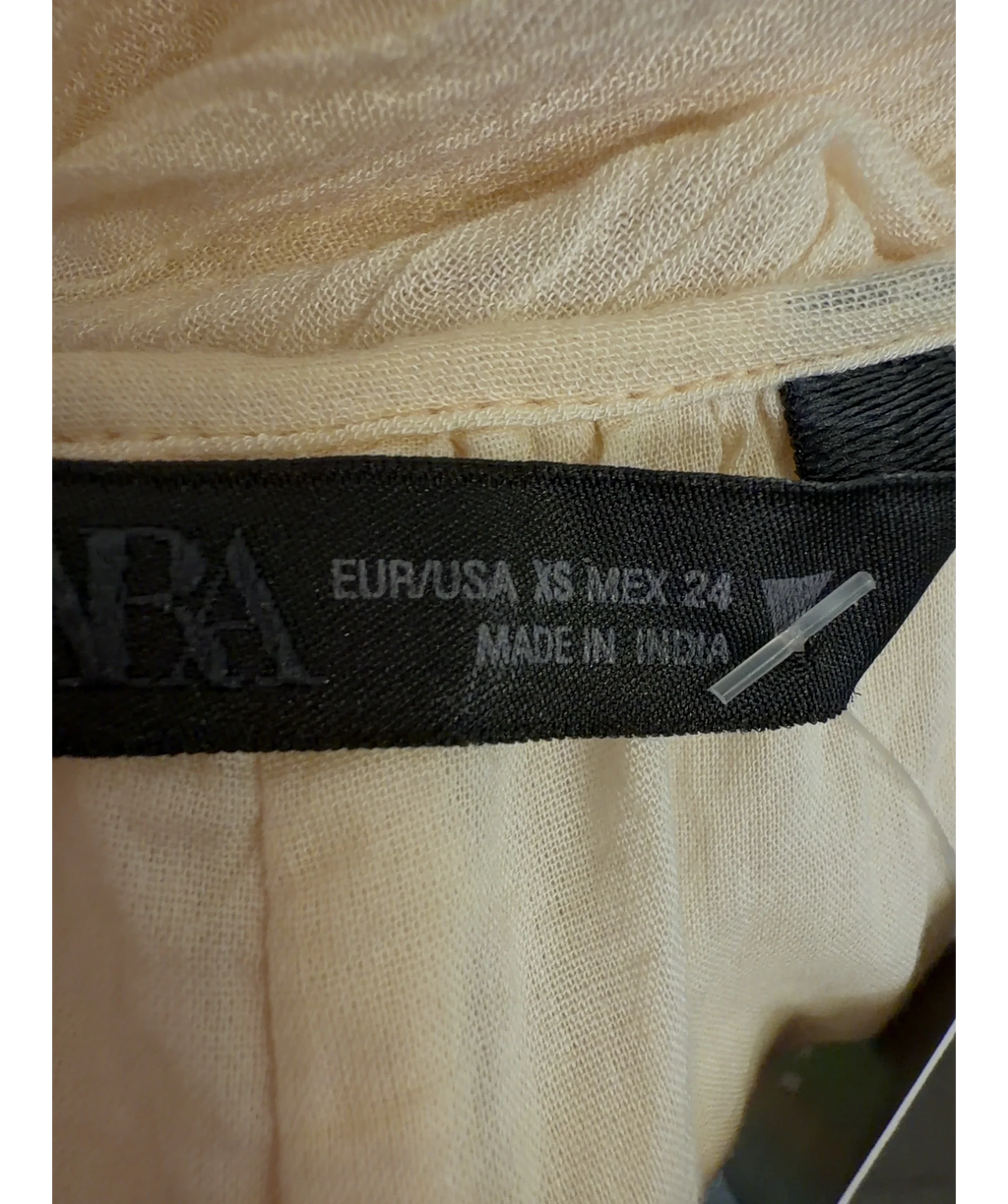 ZARA Cream Colour, size UK XS — care label