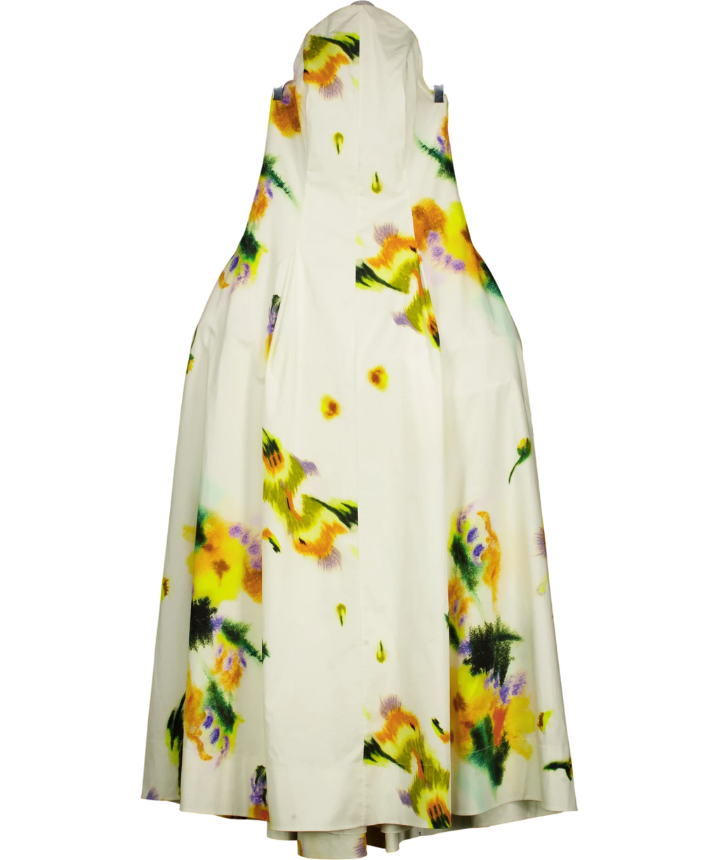ARRANGE Multicoloured structured bandeau maxi dress, size UK 8 — front