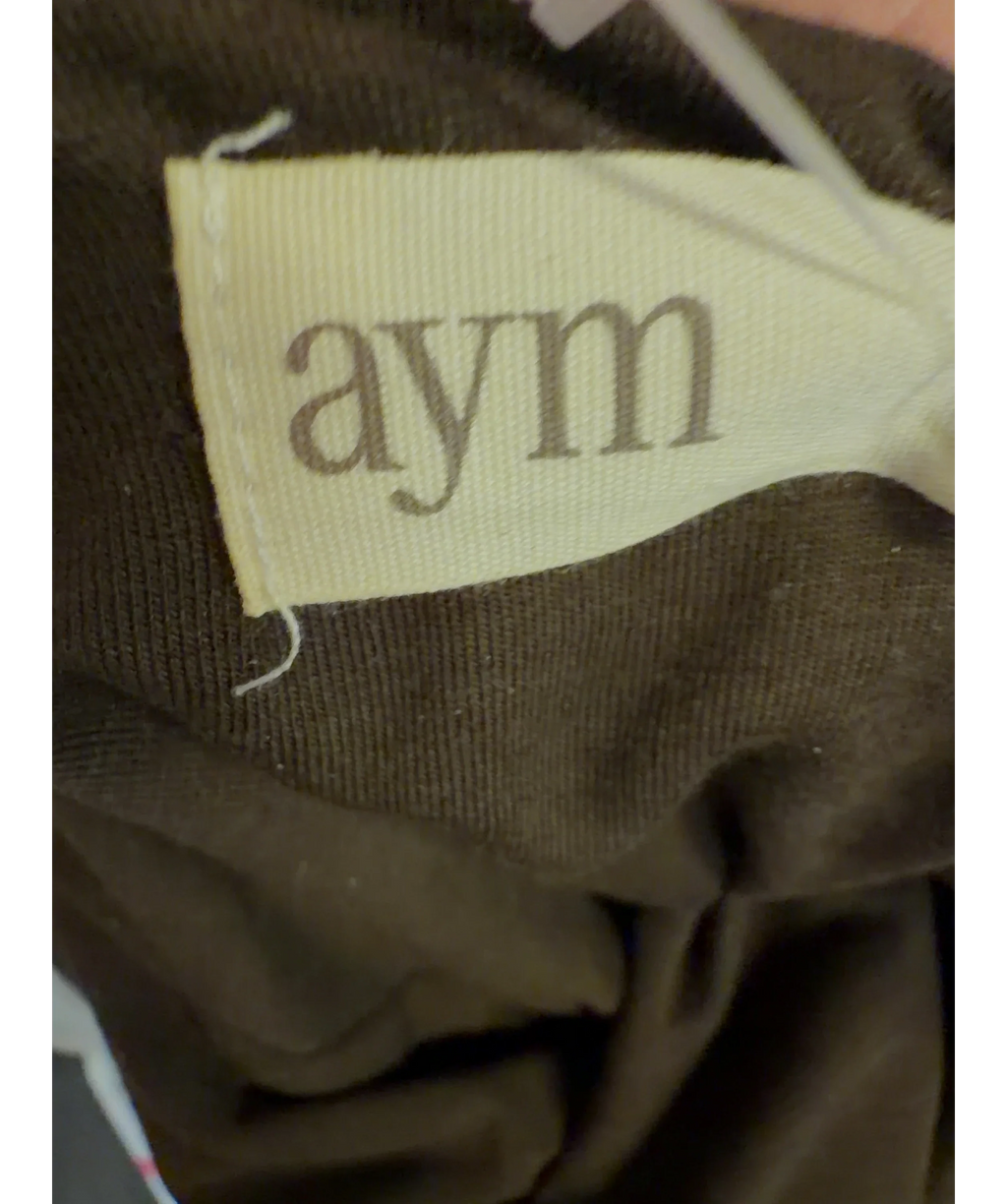 AYM Brown Hayes Halter Midi Dress, size UK XS — detail