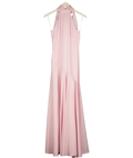 Club L Pink Luscious Light Pink High-Neck Maxi Dress, size UK 6 — front