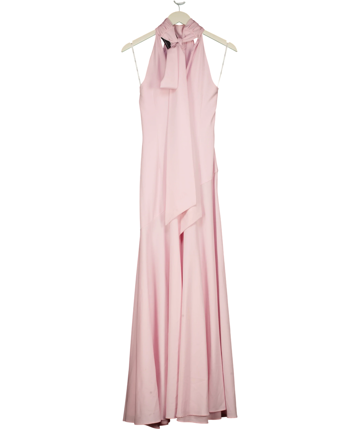 Club L Pink Luscious Light Pink High-Neck Maxi Dress, size UK 6 — back