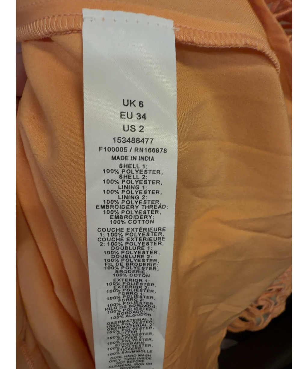 ARRANGE Orange Colour, size UK 6 — label