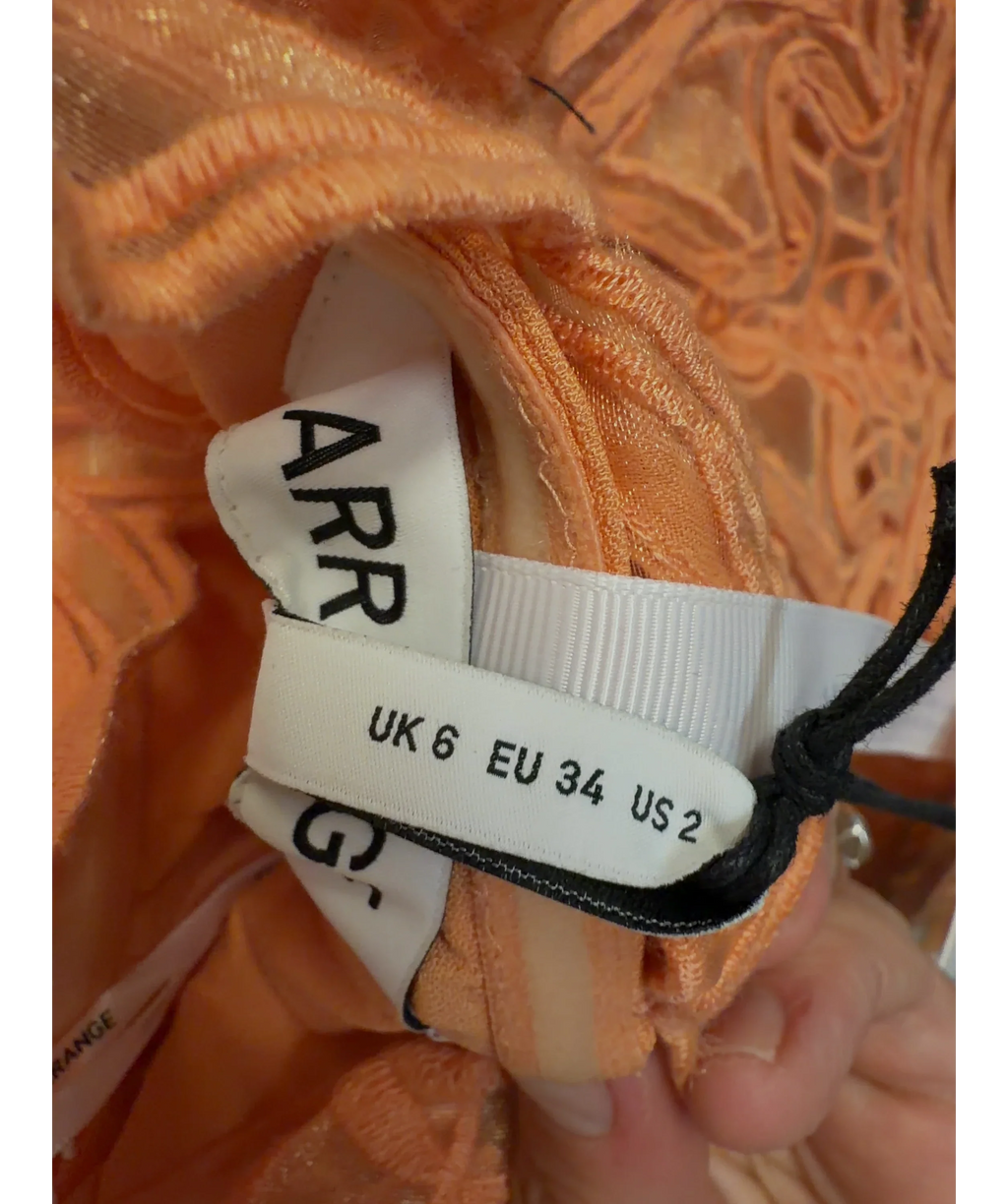 ARRANGE Orange Colour, size UK 6 — care label