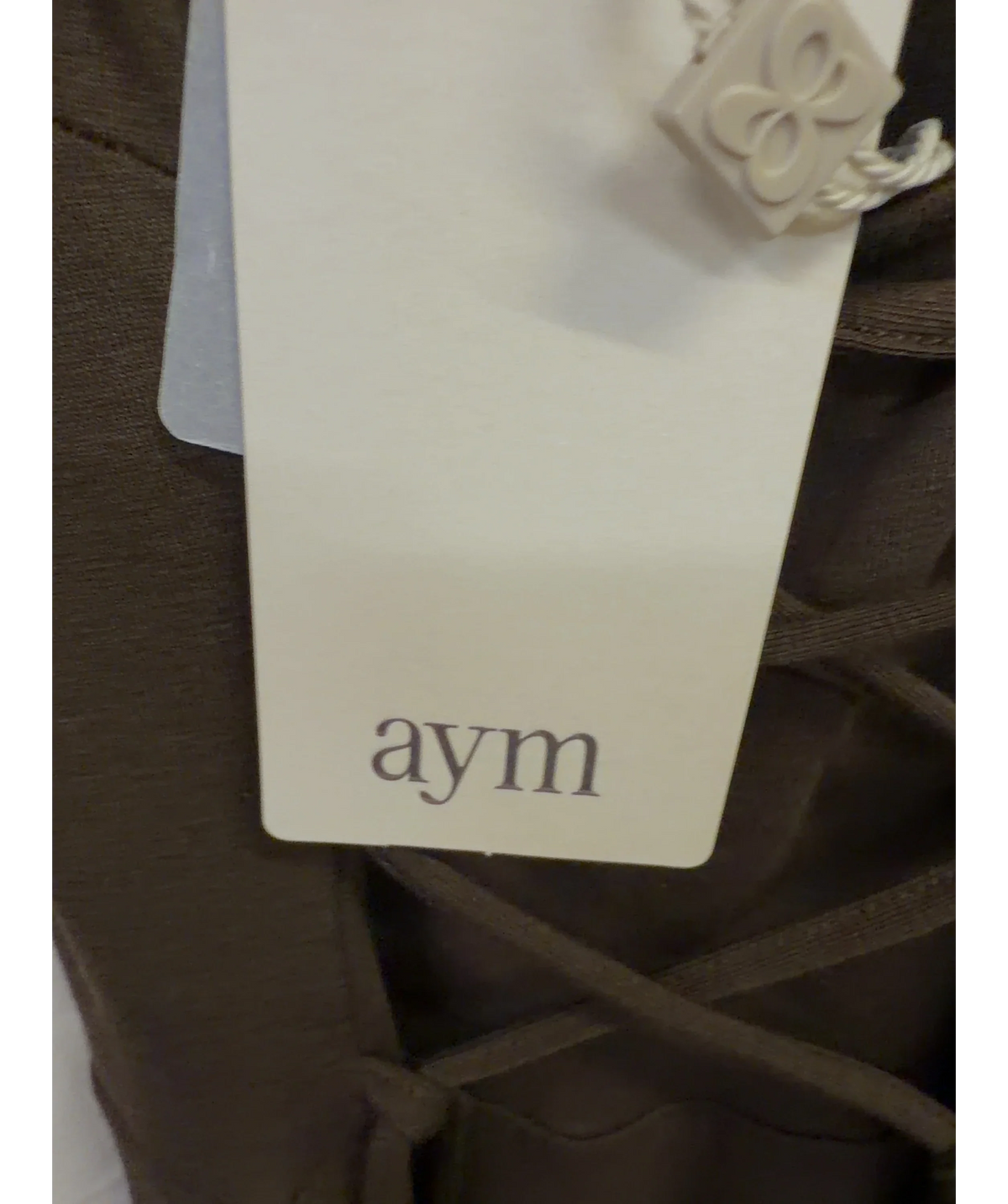AYM Brown Audrey Midi Dress, size UK XS — detail