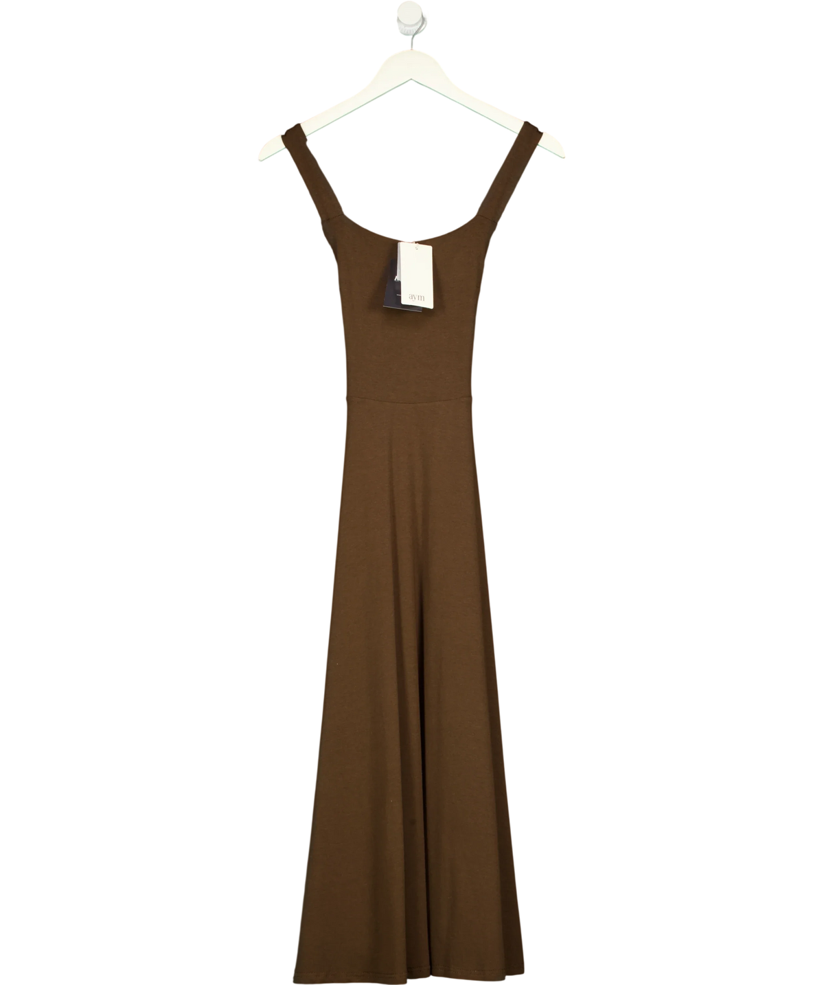 AYM Brown Audrey Midi Dress, size UK XS — front