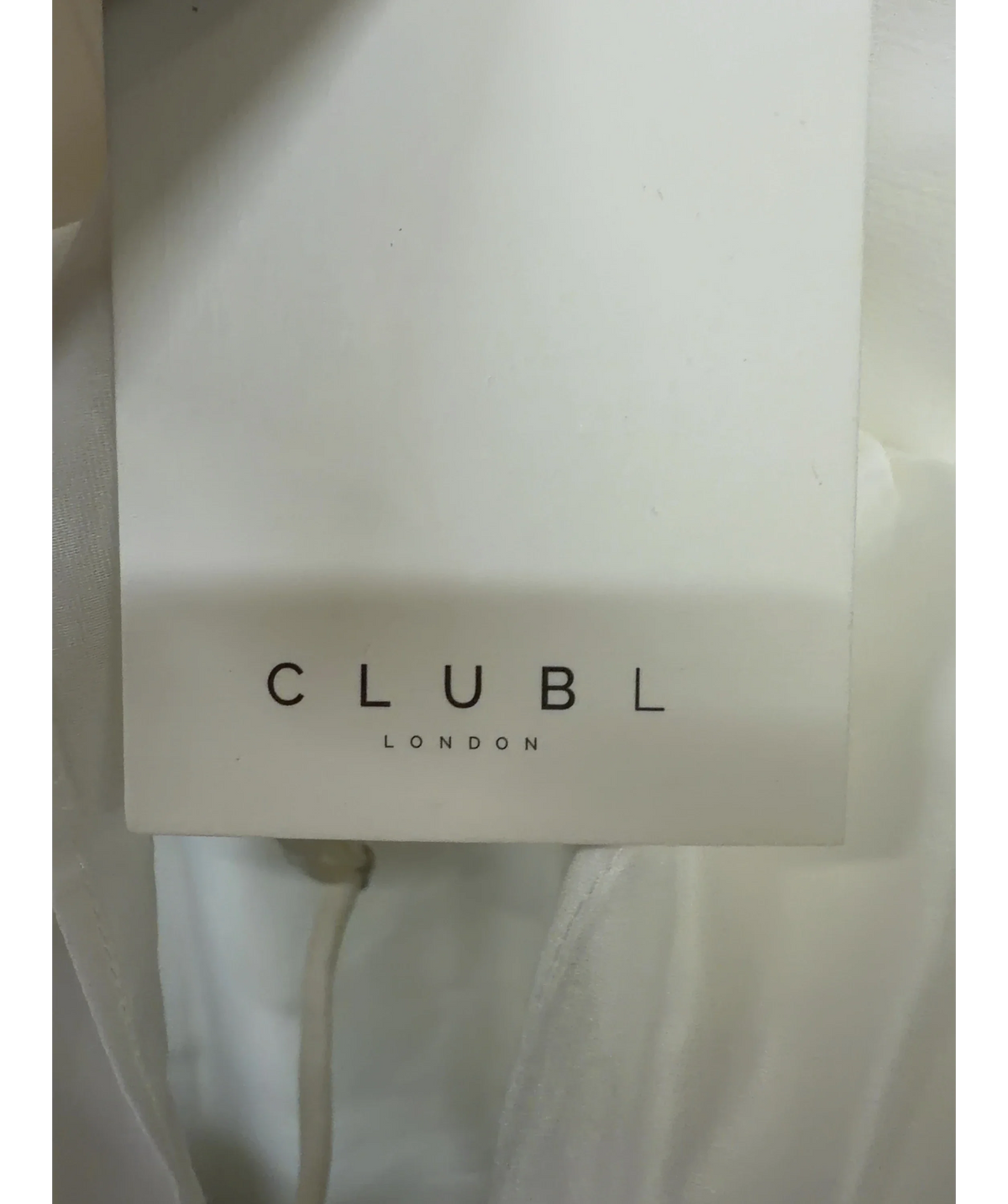 Club L White Claudelle White Flared-Leg Jumpsuit With Organza Bow Straps, size UK 6 — detail