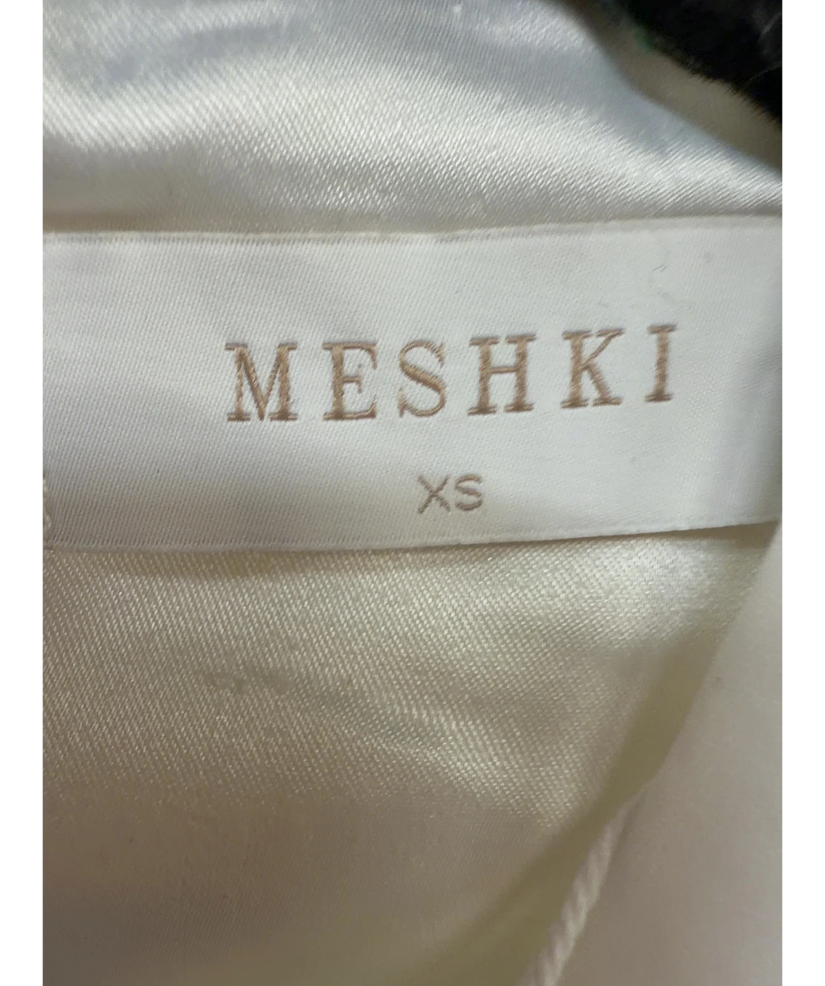 Meshki white Victoria Cut Out Suiting Mini Dress, size UK XS — detail