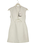 Meshki white Victoria Cut Out Suiting Mini Dress, size UK XS — front
