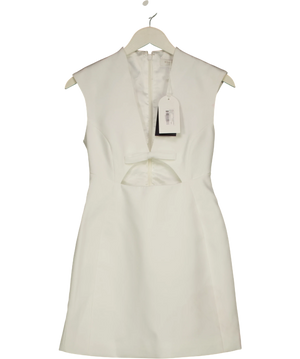 Meshki Victoria Cut Out Suiting Mini Dress Cream UK XS