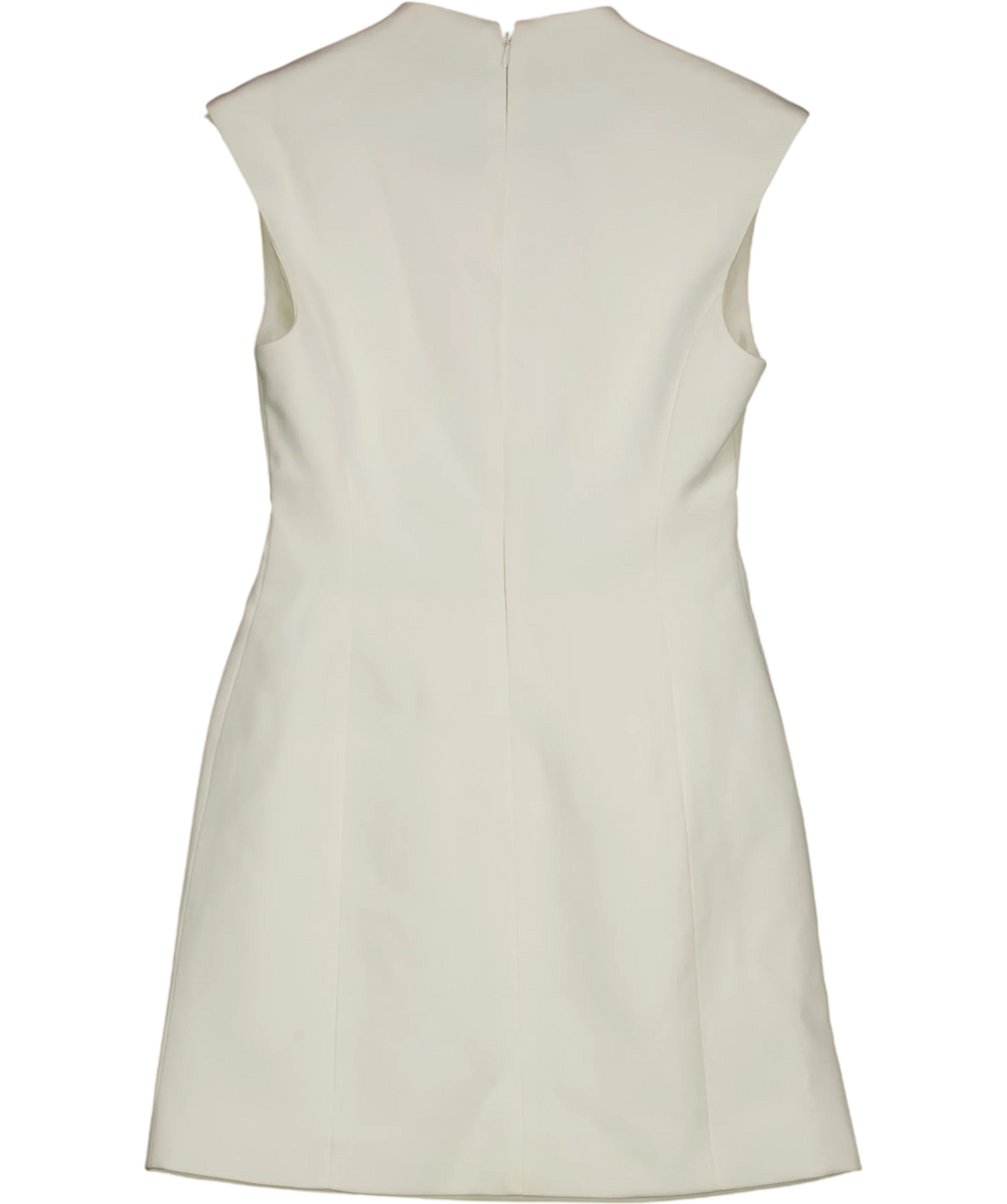 Meshki white Victoria Cut Out Suiting Mini Dress, size UK XS — back
