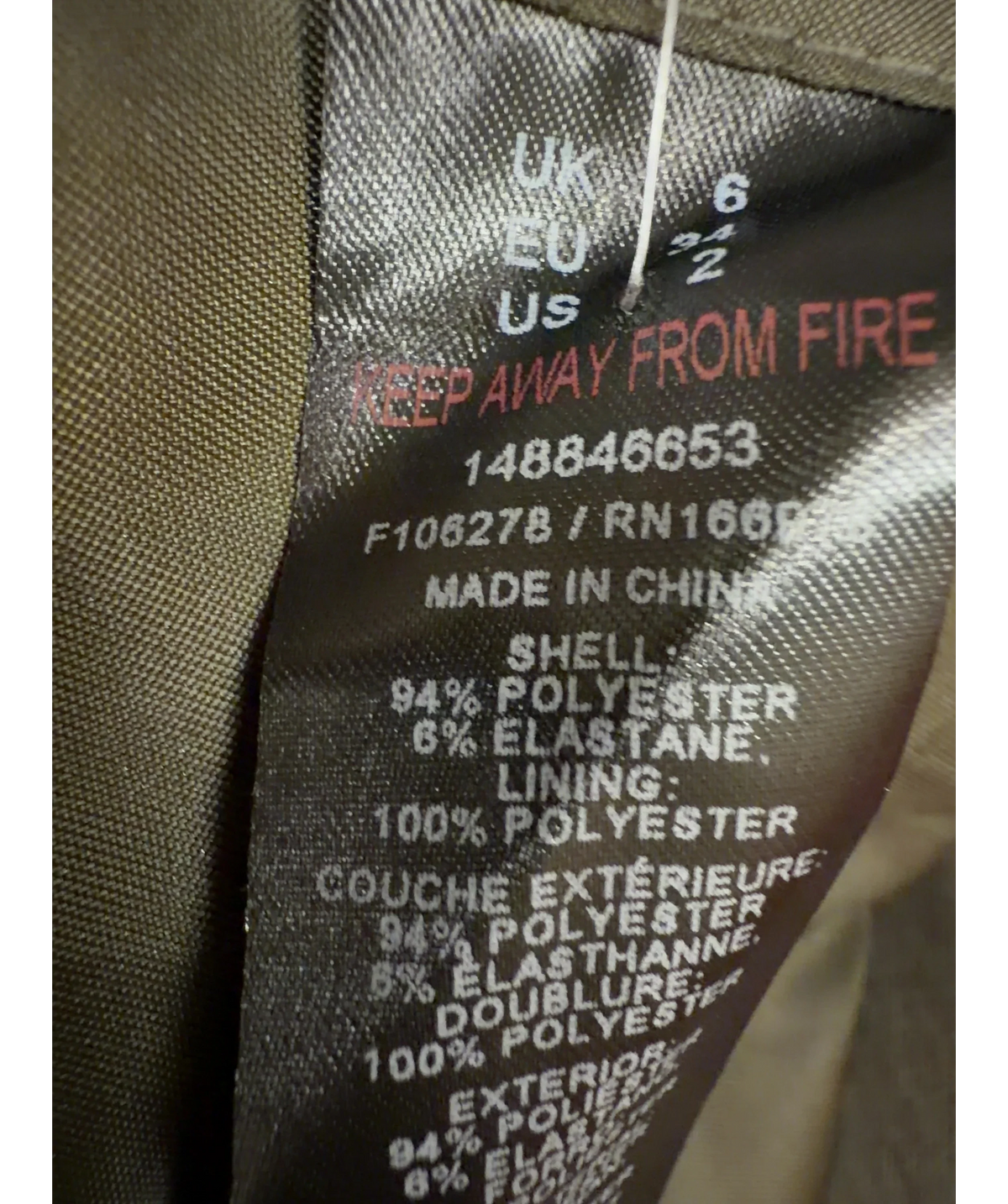 ARRANGE Grey Colour, size UK 6 — label