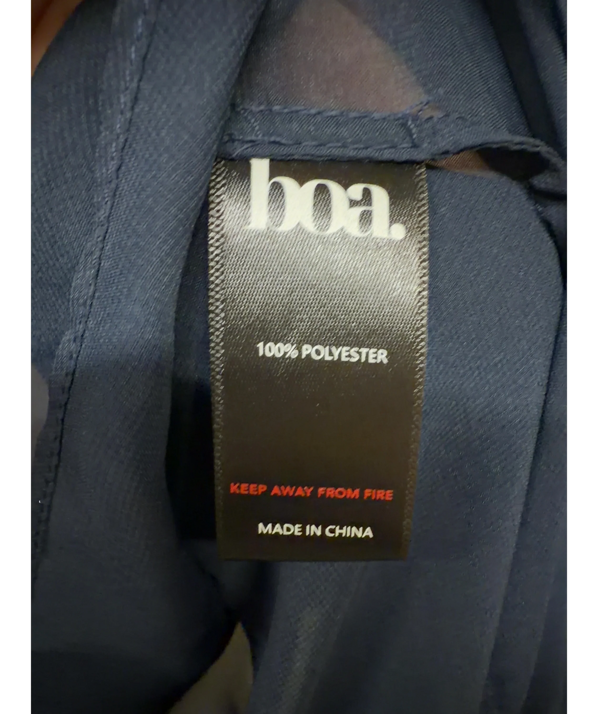 BOA navy Colour, size UK S — label