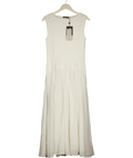 Mint Velvet White Cream Cotton Blend Drop Waist Maxi Dress, size UK S — front