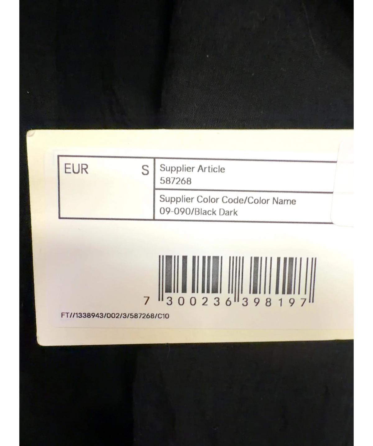 ARKET Black Cocoon-Shaped Skirt, size UK S — care label