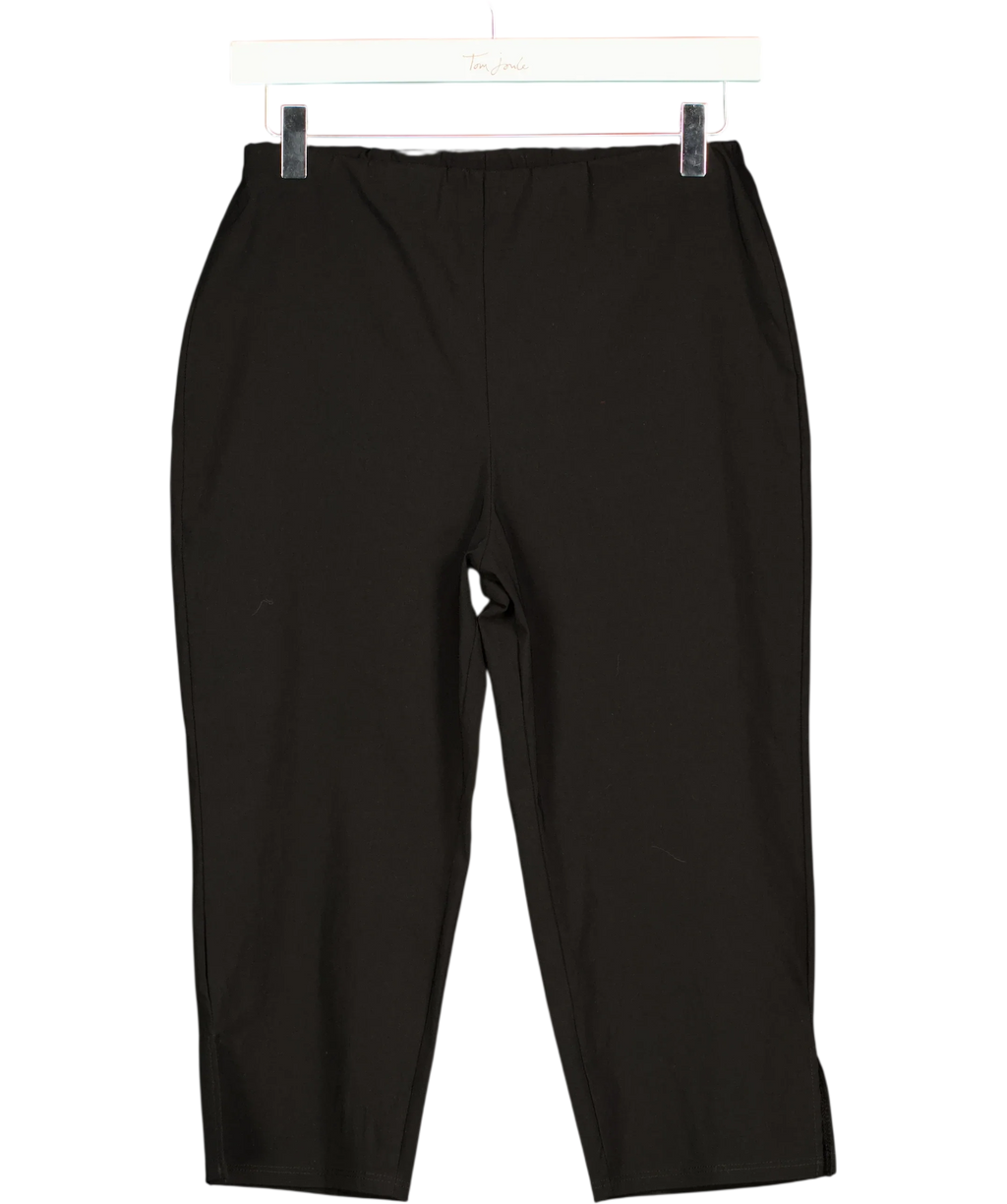 ASOS Black plain pull-on trousers, size UK 8 — front