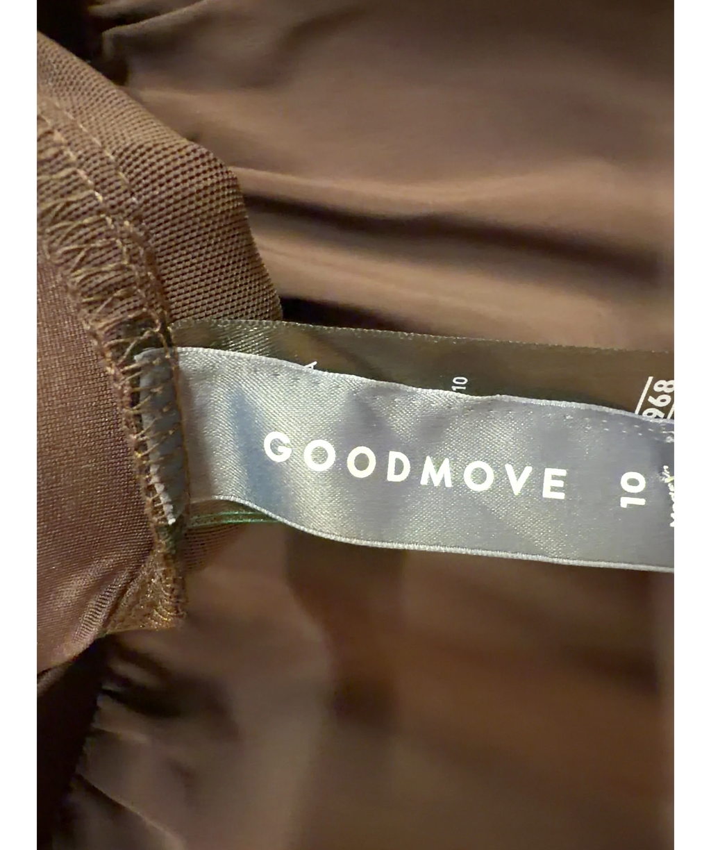 GOOD MOVE Brown flowy athletic/casual shorts, size UK 10 — detail