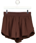 GOOD MOVE Brown flowy athletic/casual shorts, size UK 10 — front
