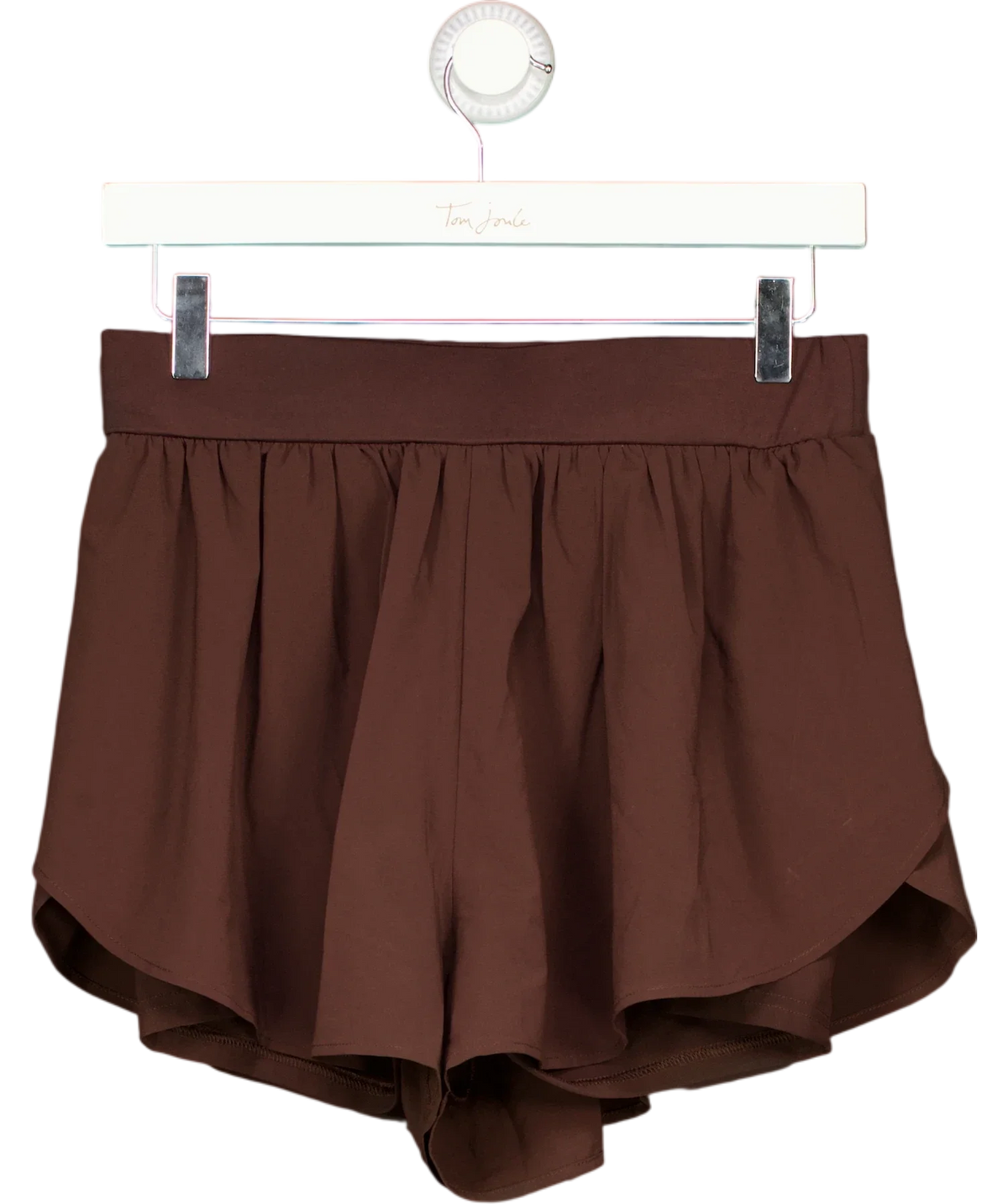 GOOD MOVE Brown flowy athletic/casual shorts, size UK 10 — front