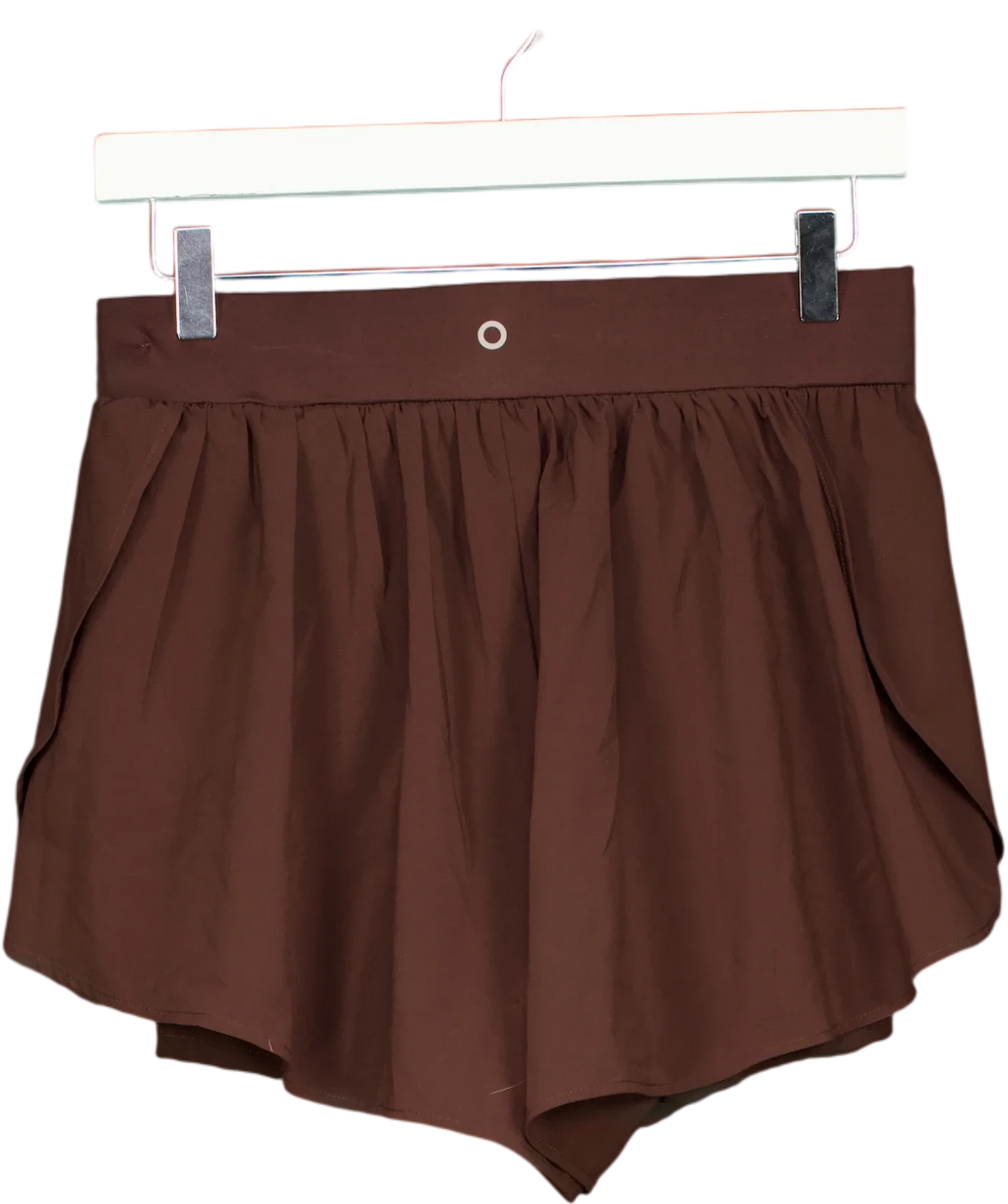 GOOD MOVE Brown flowy athletic/casual shorts, size UK 10 — back