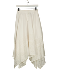 M&S White Pure Cotton Cutwork Detail Midaxi Skirt, size UK 8 — front