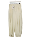 Pull&Bear Cream pleated wide-leg trousers, size UK 8 — front