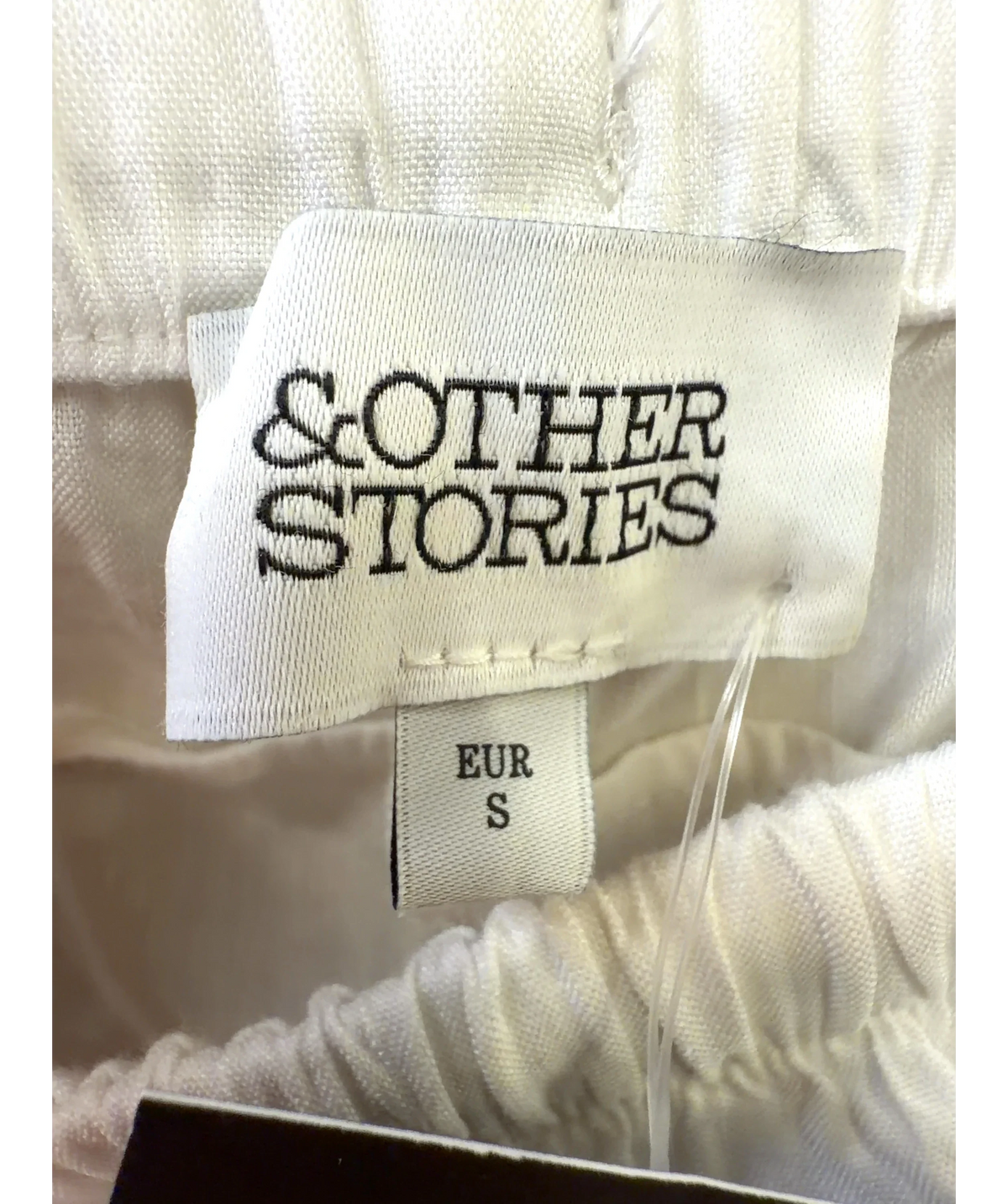 & OTHER STORIES White Wide-Leg Trousers, size UK S — care label