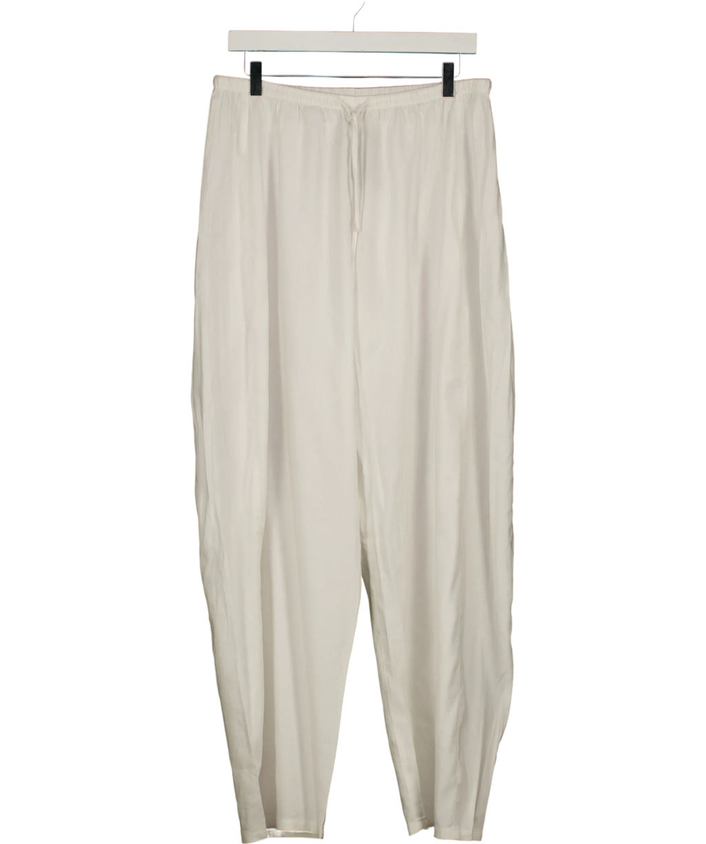 & OTHER STORIES White Wide-Leg Trousers, size UK S — front
