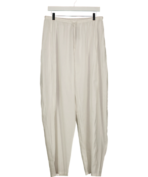 & Other Stories Wide-Leg Trousers White Drawstring UK S