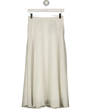 Marks & Spencer Lyocell™ Rich Checked Midi Skirt White And Black UK 8
